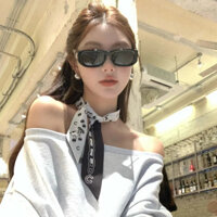 Đen Trắng Chó Con Cổ Cà Vạt Lụa Khăn Dài Cao Cấp Khăn Buộc Phụ Kiện Ruy Băng Streamer