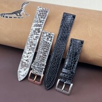 (Đen - Trắng) Dây đồng hồ nam nữ DA KỲ ĐÀ THẬT kiểu dáng sang trọng, cá tính size 16mm18mm 20mm 22mm