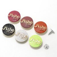 Đen Trắng Hoa Hồng Màu Đỏ Lắc Đầu Nút Nút Dành Cho Nữ Quần Lót Nút Quần Jean Nút Cho Khóa Hình Chữ I Khóa Kim Loại