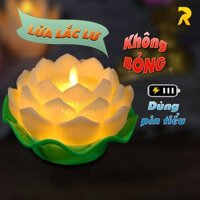 Đèn Trang Trí Bàn Thờ Gia Tiên, Ban Thờ Phật, Thần Tài, Đèn Sen Điện Tử Dùng Pin