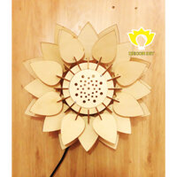 ĐÈN  TRANG TRÍ GỖ HOA SEN ĐÁ NHỎ DIY trang trí quán cafe, trà sửa, khách sạn