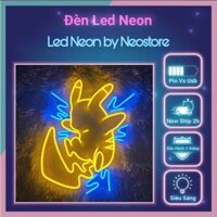 💡💡💡Đèn Trang Trí LED Neon PIKACHU Treo Tường Hình PIKACHUANhiều Mẫu ( Kèm nguồn và miếng dán treo tường)