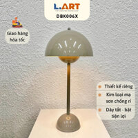 Đèn trang trí Phong cách hiện đại LART DBK006X chất liệu kim loại mạ sơn chống rỉ màu xám cao 50 cm dây trong suốt