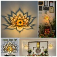 Đèn trang trí phòng, phòng thờ,...Đèn gắn tường Hoa Sen
