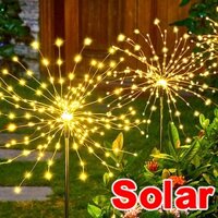 Đèn trang trí pin mặt trời, đèn cây có hình hoa, sáo gỗ giả