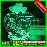 Đèn trang trí  TOM & JERRY ( L0597 -L) - Thiết kế & khắc hình theo yêu cầu - Quà tặng bạn trai , …