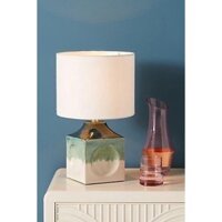 Đèn trang trí xuất khẩu men trắng chao đèn vải AC0234