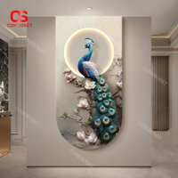 Đèn Tranh Con Công Cao Cấp Bằng Đá Sa Thạch Đem Đến Sự Thanh Lịch Cho Lối Đi, Hành Lang
