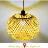 Đèn tre đèn mây tre một lớp size 30cm
