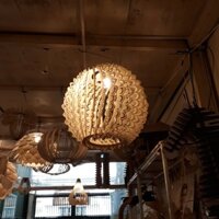 Đèn treo thả trần bằng Gỗ DIY 090