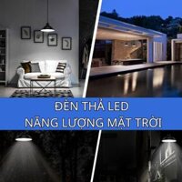 Đèn treo thả trần, đèn led năng lượng mặt trời có điều khiển từ xa, pin tích điện 4800mah, chống nước ip65