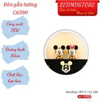 Đèn treo tường phòng khách C6590 hình chuột mickey, đèn ngủ gắn tường phòng bé hiện đại, BH 12 tháng