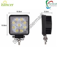 Đèn Trợ Sáng Cực Sáng 9 Bóng LED Cho Xe Máy