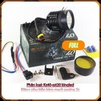 Đèn Trợ Sáng KZ40 Chip Led SST20 Mặt Kính TÍm 40W/12V-24/DC Ánh Sáng Trắng Gom 6000K