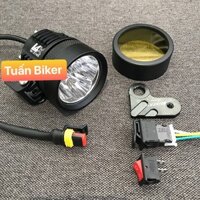 Đèn Trợ Sáng L4X Loại 1 Gắn Xe máy, Xe Điện  Tặng kèm đủ phụ kiện
