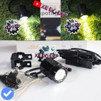 Đèn trợ sáng mini bi cầu 2 chế độ màu có quạt tản nhiệt loại tốt