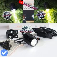 Đèn trợ sáng mini bi cầu 2 chế độ màu có quạt tản nhiệt