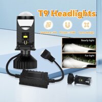 Đèn trợ sáng mini LED bi cầu T9, đèn pha bi cầu ô tô xe máy, Đèn pha phụ trợ chiếu sáng chính hãng