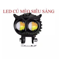 ĐÈN TRỢ SÁNG XE MÁY MẮT CÚ MÈO SIÊU SÁNG 20w COS VÀNG PHA TRẮNG