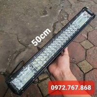 Đèn trợ sáng xe tải, xe khách, bán tải, container, Led bar 50cm, 66cm, 80cm, 3 hàng Led siêu sáng