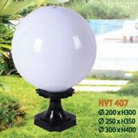 Đèn trụ cổng cầu trắng E27, Ø250 x H350