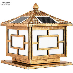 Đèn trụ cổng cổ điển năng lượng mặt trời DGT 6776A