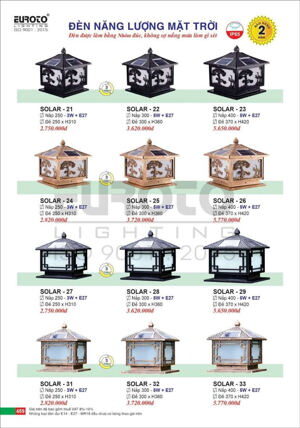 Đèn trụ cổng năng lượng mặt trời SOLAR-24