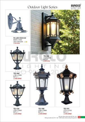Đèn trụ cổng ngoài trời TD-124