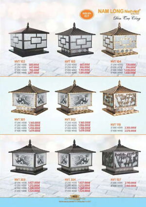 Đèn trụ cổng NVT-303
