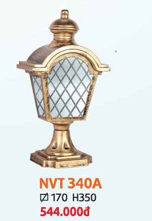 Đèn trụ cổng NVT340A