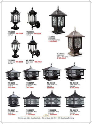 Đèn trụ cổng tân cổ điển VC 9601