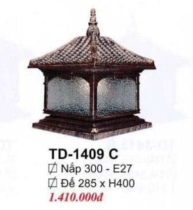 Đèn trụ cổng TD-1409C 300 x 400