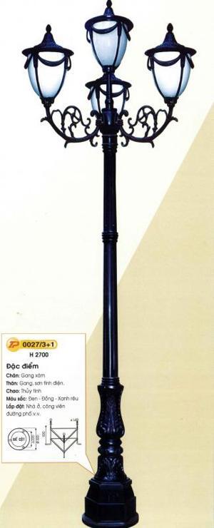 Đèn trụ sân vườn 0027/3+1