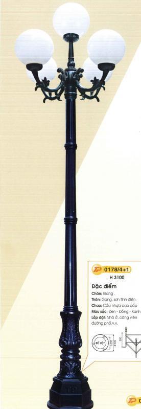 Đèn trụ sân vườn 0178/4+1