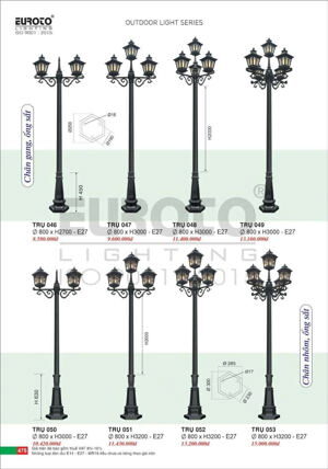 Đèn trụ sân vườn 053
