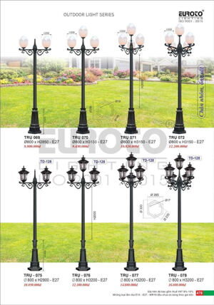 Đèn trụ sân vườn 072