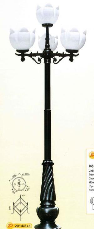 Đèn trụ sân vườn cao 2014/3+1