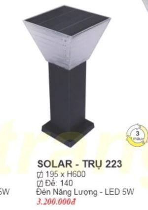 Đèn trụ sân vườn năng lượng mặt trời Solar TRU 223