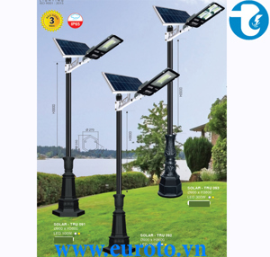 Đèn trụ sân vườn năng lượng mặt trời Solar TRU 091