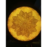 đèn trúc chỉ thủ công làm từ bột tre 40,50cm Mandala