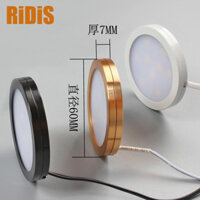 Đèn tủ 12V LED, đèn tủ quần áo, tủ rượu, tủ trưng bày, đèn nội thất siêu mỏng, đèn RV, đèn bóng đá tròn nhỏ màu vàng đen ZLWY