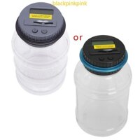 Đen Tự Động Đếm Trong Suốt Điện Tử Piggy Bank Đồng Xu Tiết Kiệm Hộp Đựng Tiền