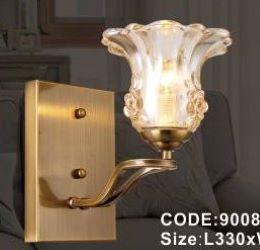 Đèn tường chao hoa thủy tinh 9008-1