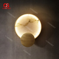 Đèn Tường Đá C ẩm Thạch Viền Đồng Kiểu Dáng Đẳng Cấp Cho Không Gian Phòng Khách, Phòng Ngủ