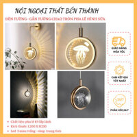 Đèn tường – đèn gắn tường chao tròn pha lê K9 hình sứa led 3 màu decor ngủ phòng, phòng khách hiện đại V – 5513/1B