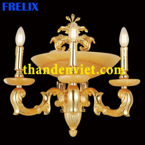 Đèn tường đồng đá nến 9362-3