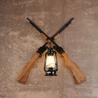 Đèn tường gỗ súng đôi phong cách Rustic WRT-15-2