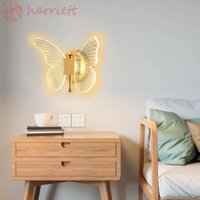 Đèn tường hình bướm LED HUNIU, Đèn trần Acrylic kim loại điều chỉnh ba màu ', Trang trí nội thất Thanh lịch hiện đại sáng tạo Đèn treo tường phòng ngủ Đầu giường