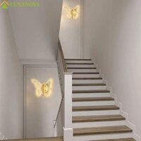 Đèn tường hình bướm LED LUNANOV, Đèn trần Acrylic kim loại hiện đại ', Đèn chiếu sáng trong nhà Điều chỉnh ba màu Thanh lịch sáng tạo Đèn tường khách sạn