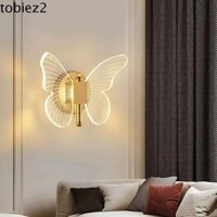 Đèn tường hình bướm LED TOBIEMI, Đèn trần thanh lịch bằng kim loại Acrylic ', Trang trí nội thất Điều chỉnh ba màu Sáng tạo Đèn tường hiện đại Khách sạn
